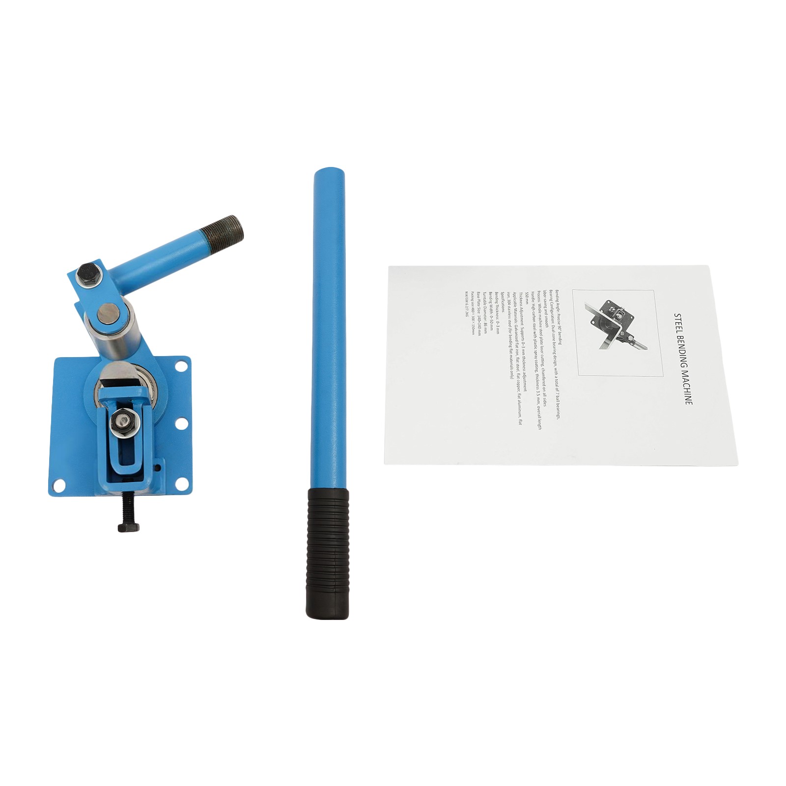 Manual Flat Bar Bending Machine, Manual Flat Bar Bender for 3x50mm blue