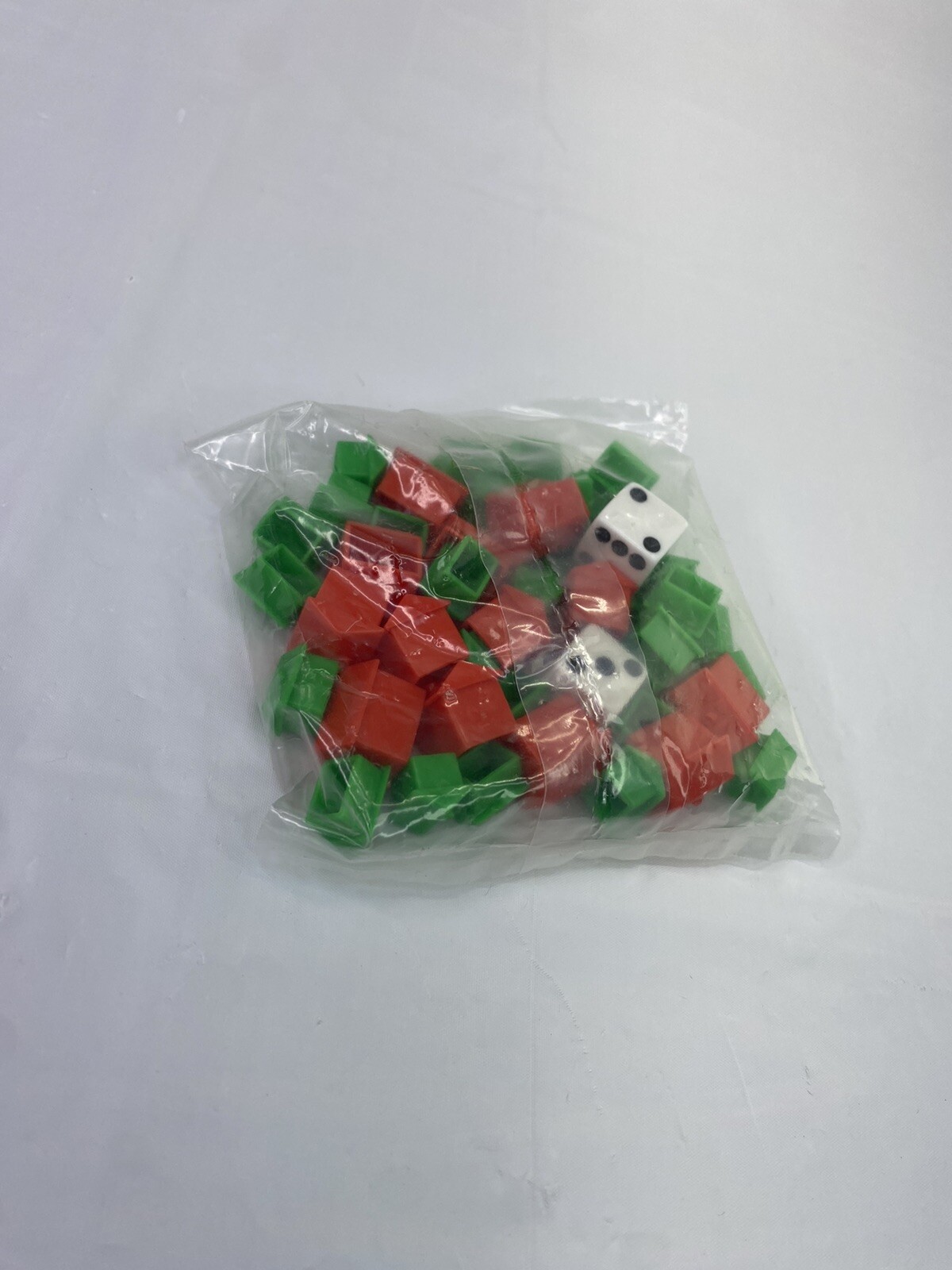 Monopoly Houses and Hotels Dice Complete Set New Sealed Red Green Replacements
