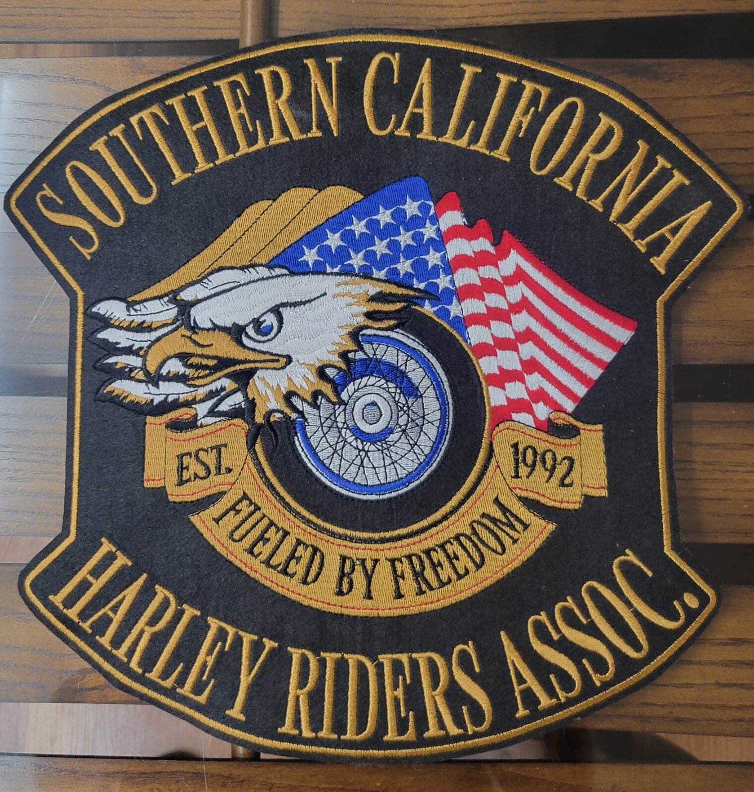 Southern California Harley Riders Assoc. 11,5" Cloth Back Patch