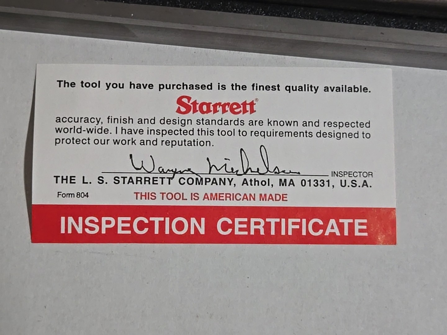 STARRETT ENGINEER S LEVEL 10 NO. 133A