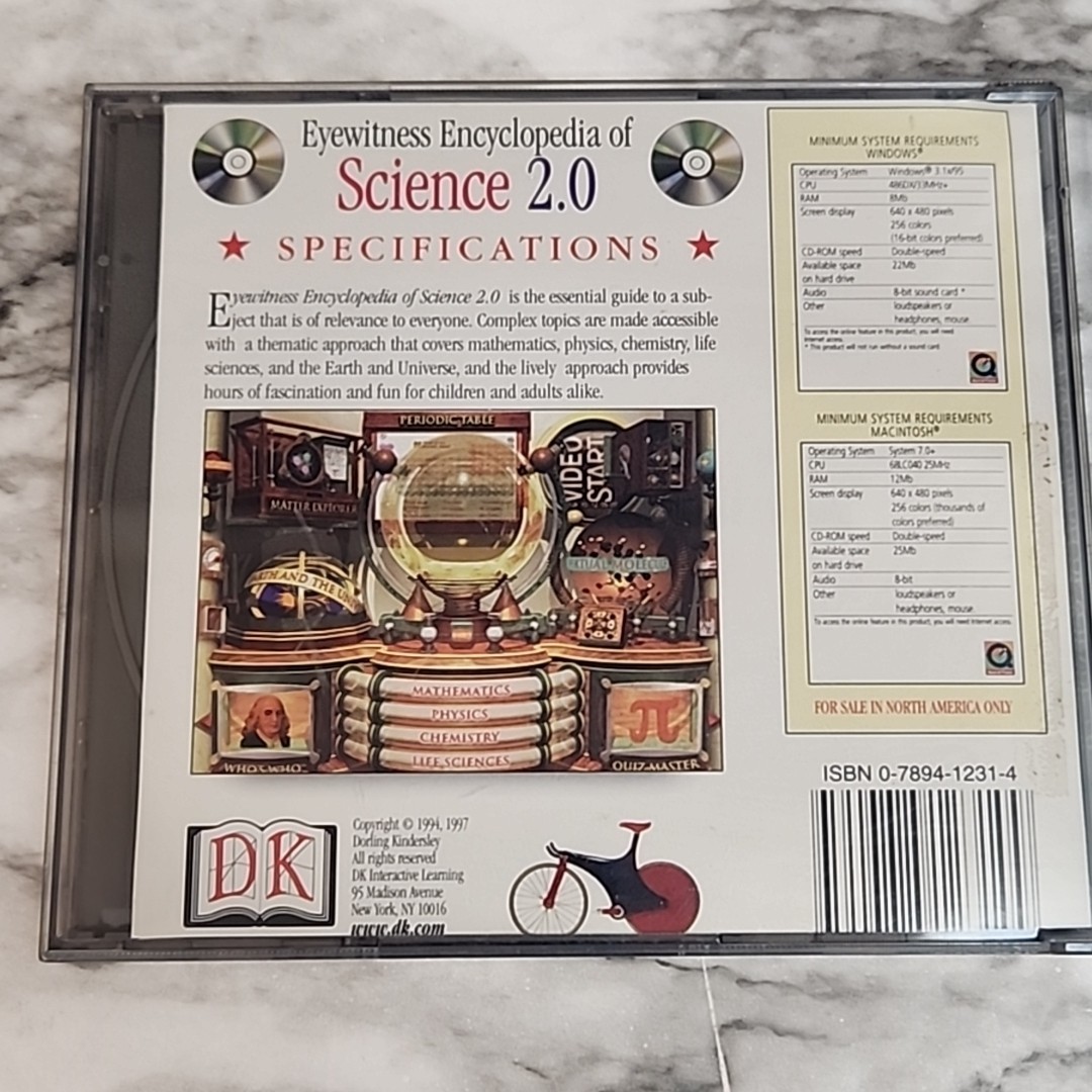 Eyewitness Encyclopedia of Science CD-ROM (School Version 2.0-mac/win)DK Pub 214