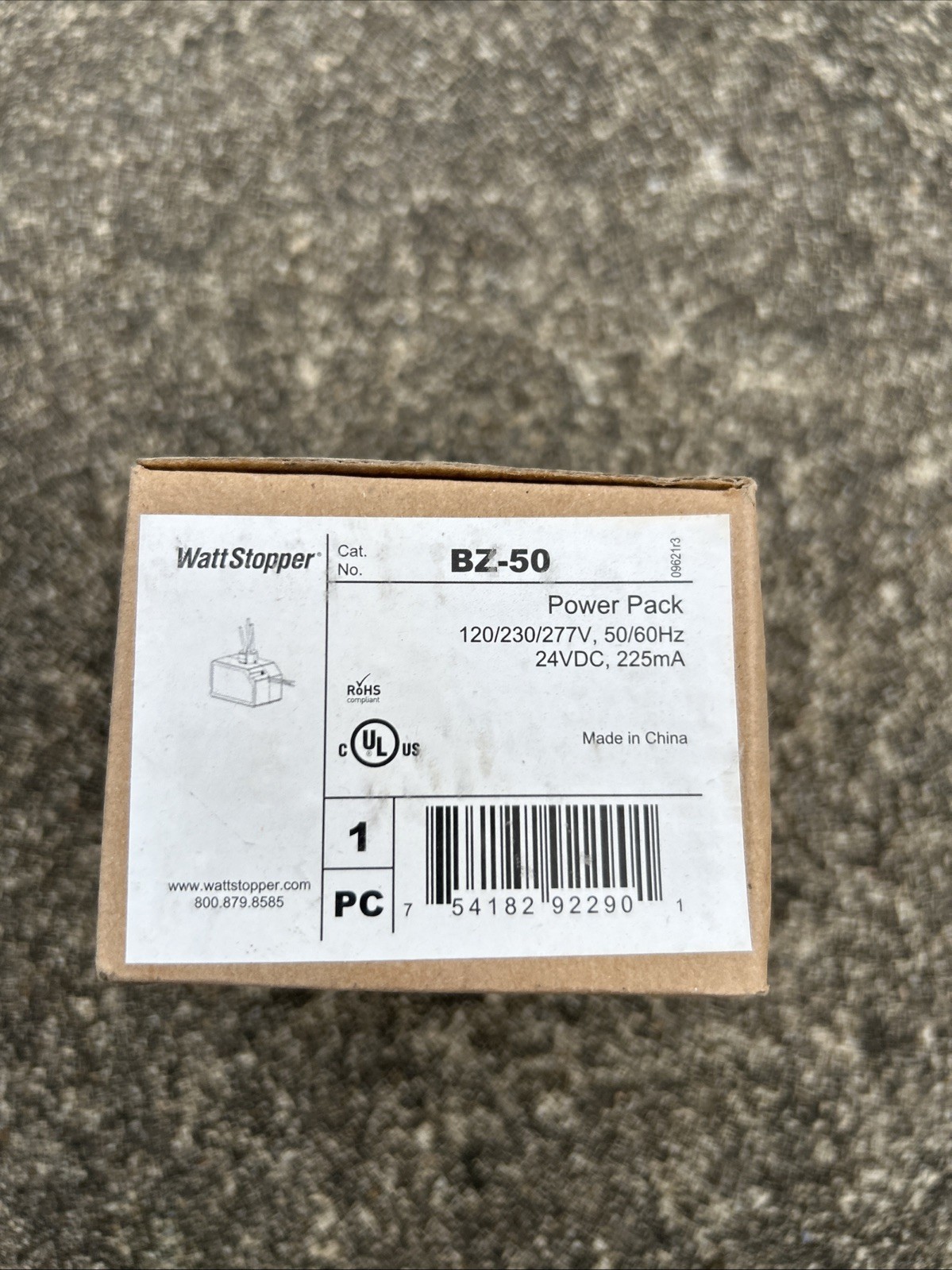 Wattstopper BZ-50 Power Pack 120/230/277V 24VDC 225mA - New In Box