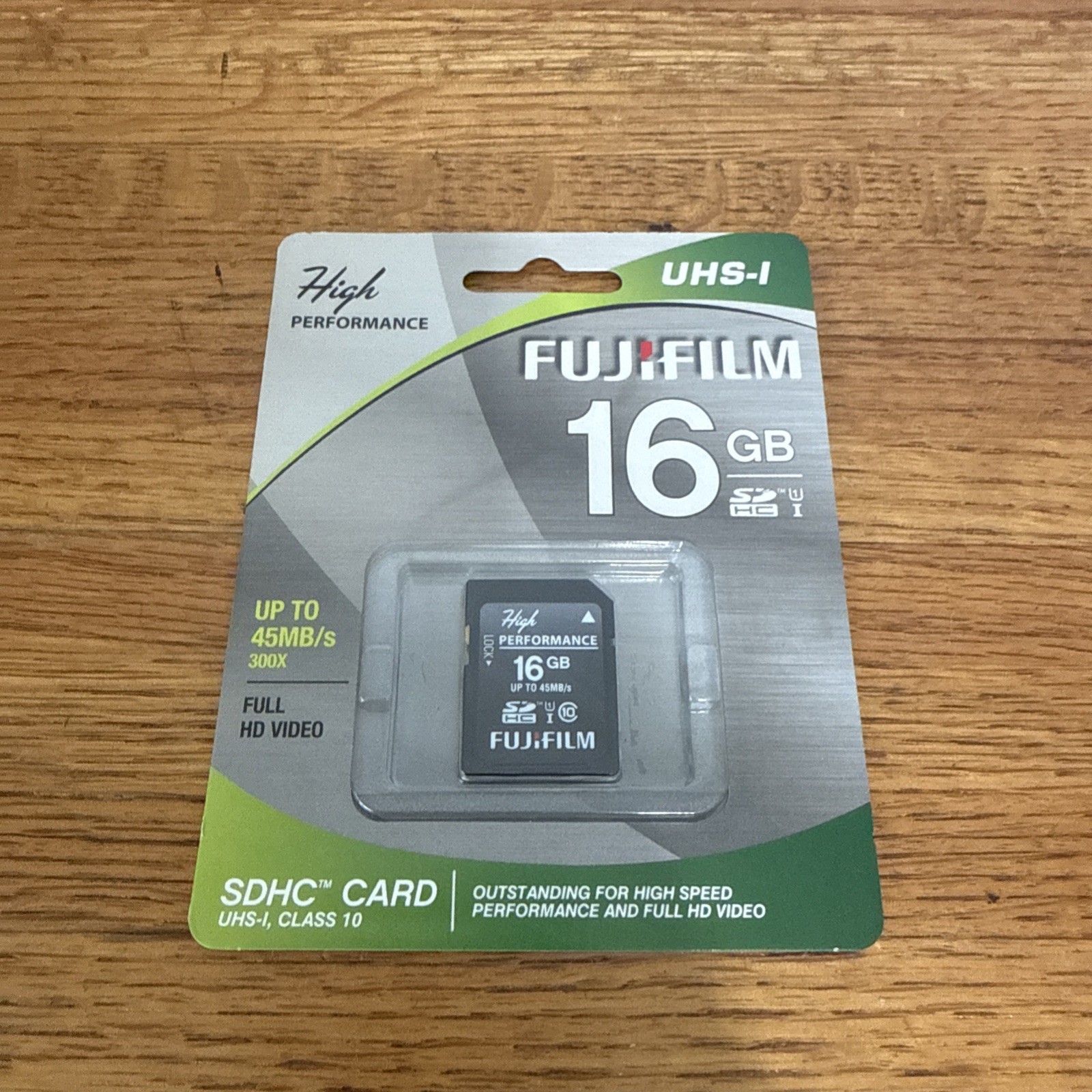 FUJIFILM High Performance 16GB SDHC UHS-I, Class 10 Card Memory NEW Sealed