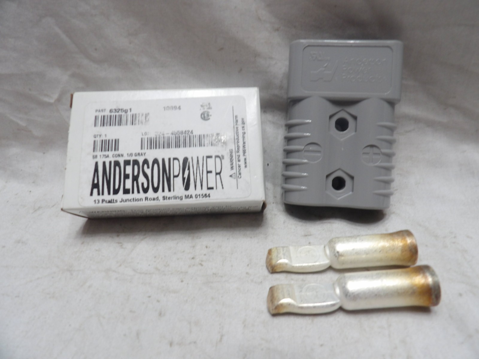 AndersonPower 6325G 1 Power Connector 175A 1/0 Gray 2 Pole