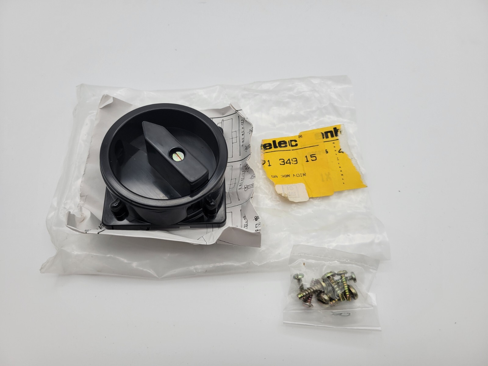 Entrelec 471 349 15 Selector Operating Handle Black SA 39R Replacement Part