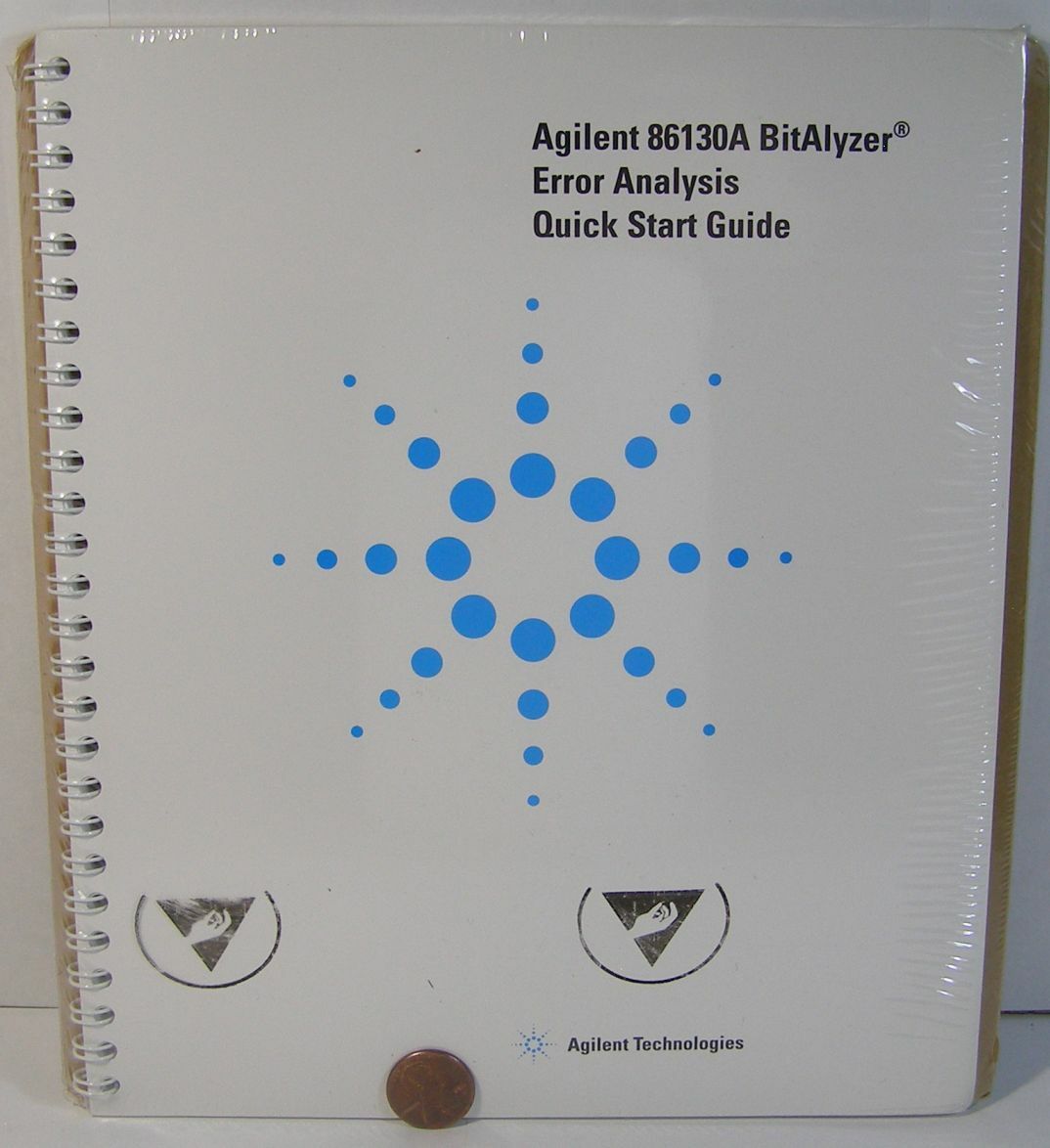 AGILENT TECH 86130A BITALYZER ERROR ANALYSIS QUICK START GUIDE