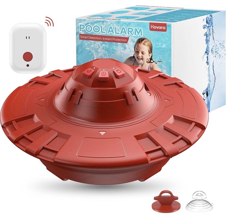Hovara Floating Pool Safety Alarm Loud 110dB for Inground Above Ground Pool Blue