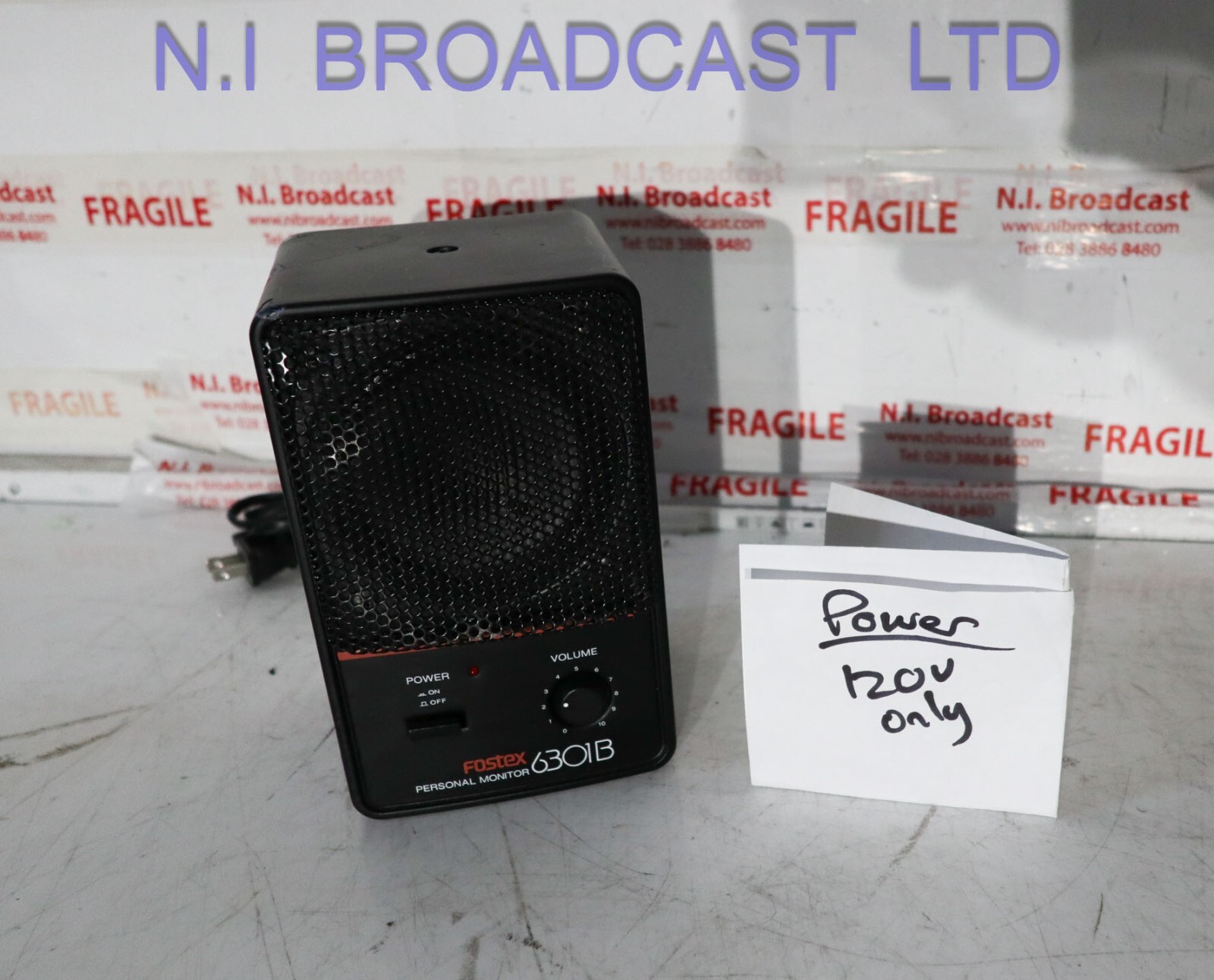 1x Fostex 6301b3x monitor speaker (120v)  (quantity 80)  Fully working speaker