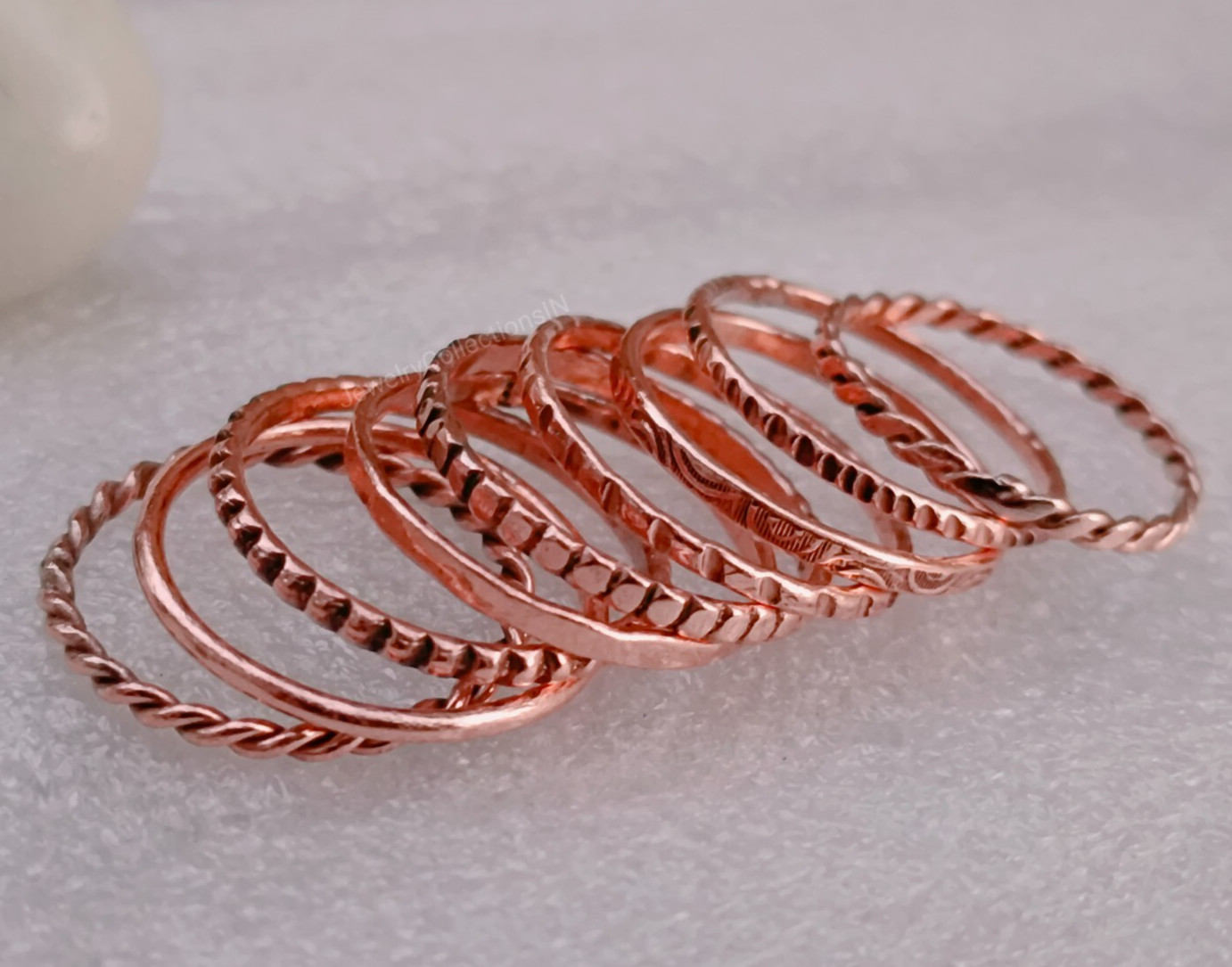 Pure Copper Stacking Ring Set Of 9 Rings Pure Copper Copper Stacking Ring B262