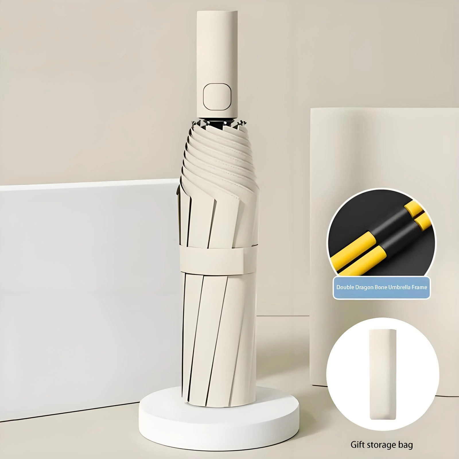 Automatic Folding Umbrella 24 Bone Large UV Protection Lightweight Outdoor Use