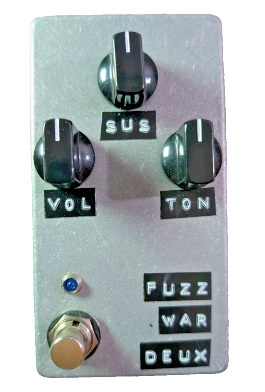 W8ST ARTS Fuzz War Deux Handmade Fuzz Pedal Raw Aluminum One-Off