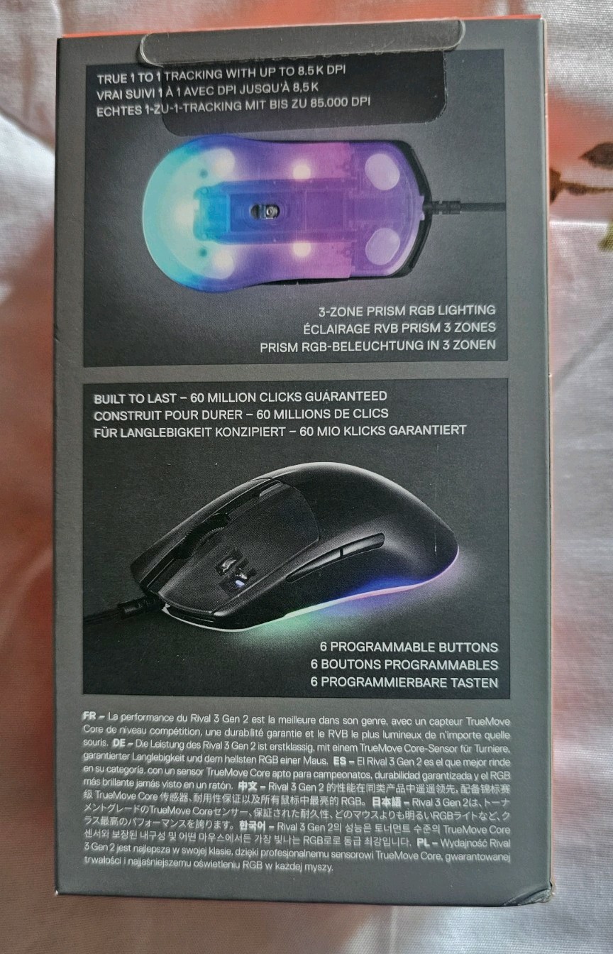 New SteelSeries Rival 3 Wired Gen 2 Gaming Mouse
