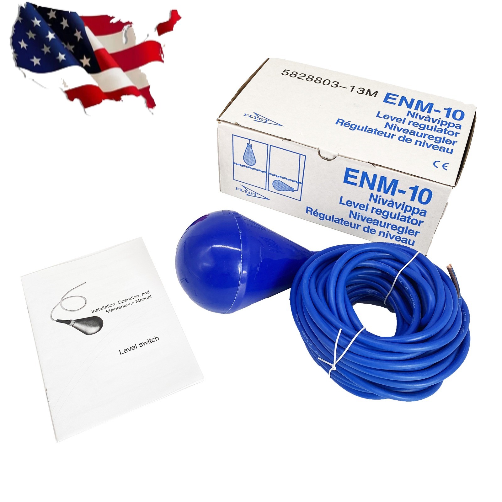 Blue Bulb Type Water Level Controller Float Level Switch For FLYGT ENM-10 13M US