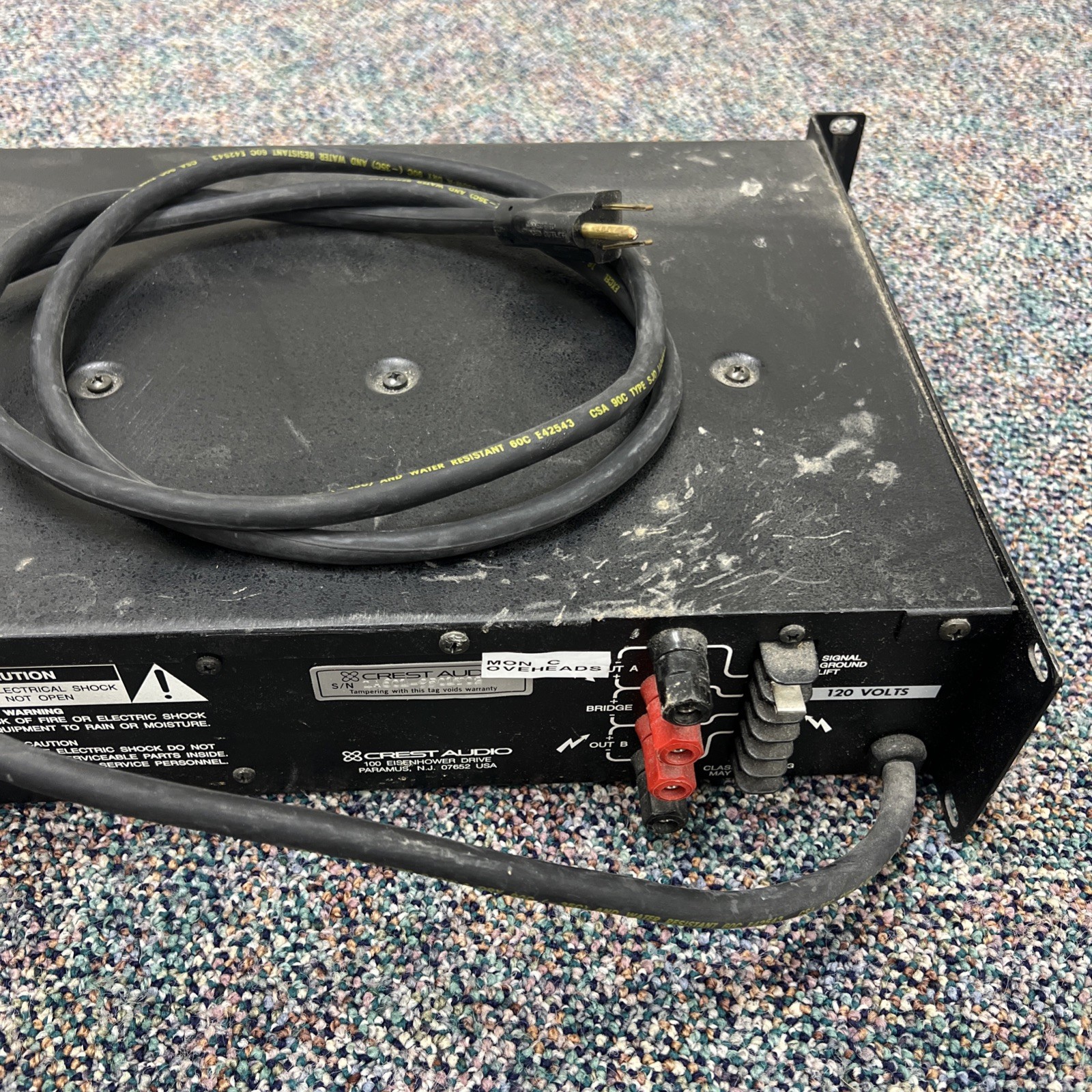 Crest Audio LA601 Power Amplifier LA 601