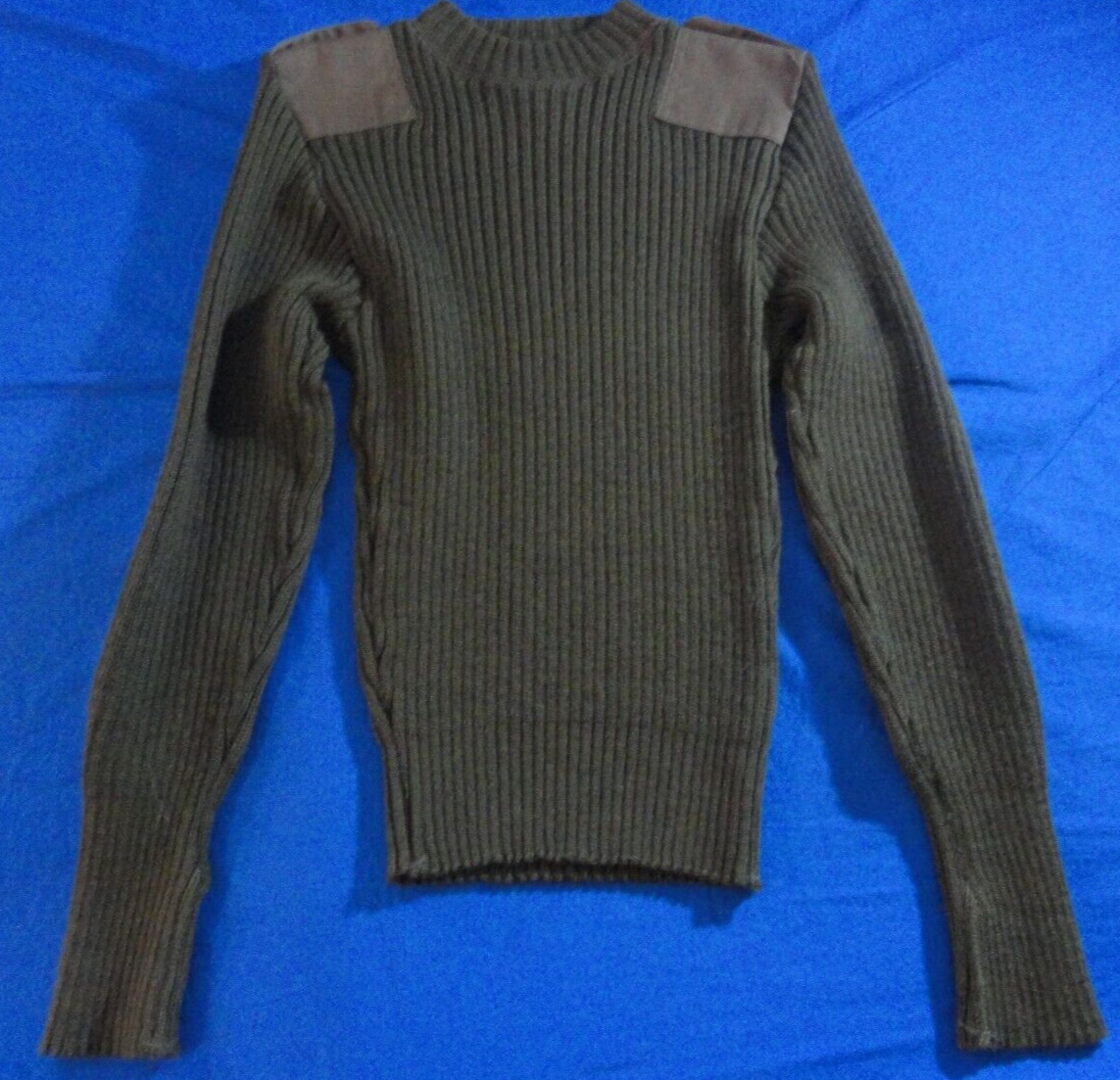 DLA USMC MARINE CORPS OLIVE GREEN WOOLY PULLY UNIFORM PULLOVER SWEATER 34