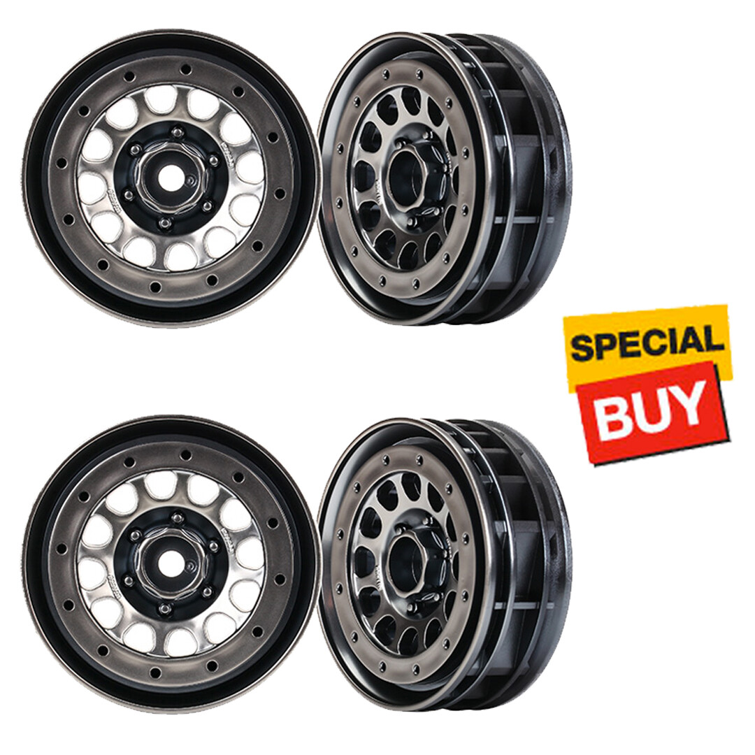Traxxas 8173 Wheels Method 105 1.9" Black Chrome Beadlock (4) : TRX-4