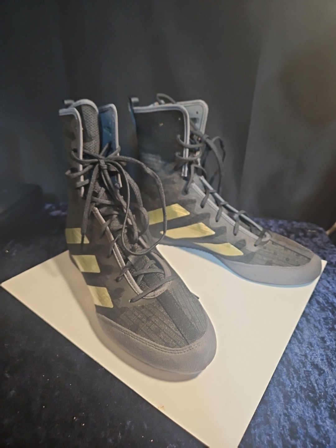 ADIDAS BOX HOG 4 BOXING BOOTS GZ6116 BOXING SHOES UNISEX KIDS SHOES SZ 6 @E