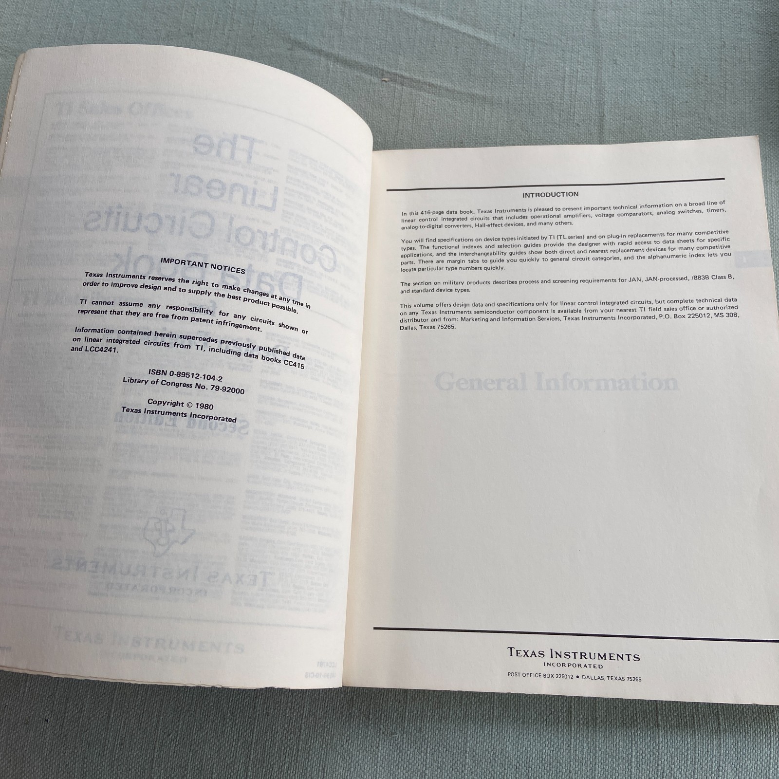 Book Lot Texas Instruments TTL Data 2nd Ed. Supplement Circuits Interface Linear