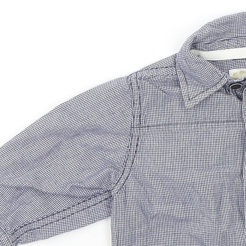 m Boys Blue 100% Cotton Basic Button-Up Size 6-9 Months Collared