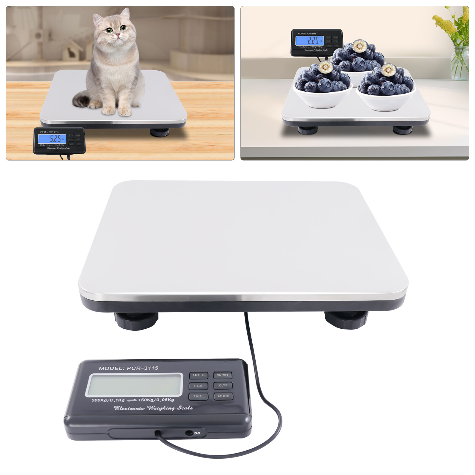 2020 Digital LCD Kitchen Scale Food Diet Postal Weight Balance New 660lb 300kg