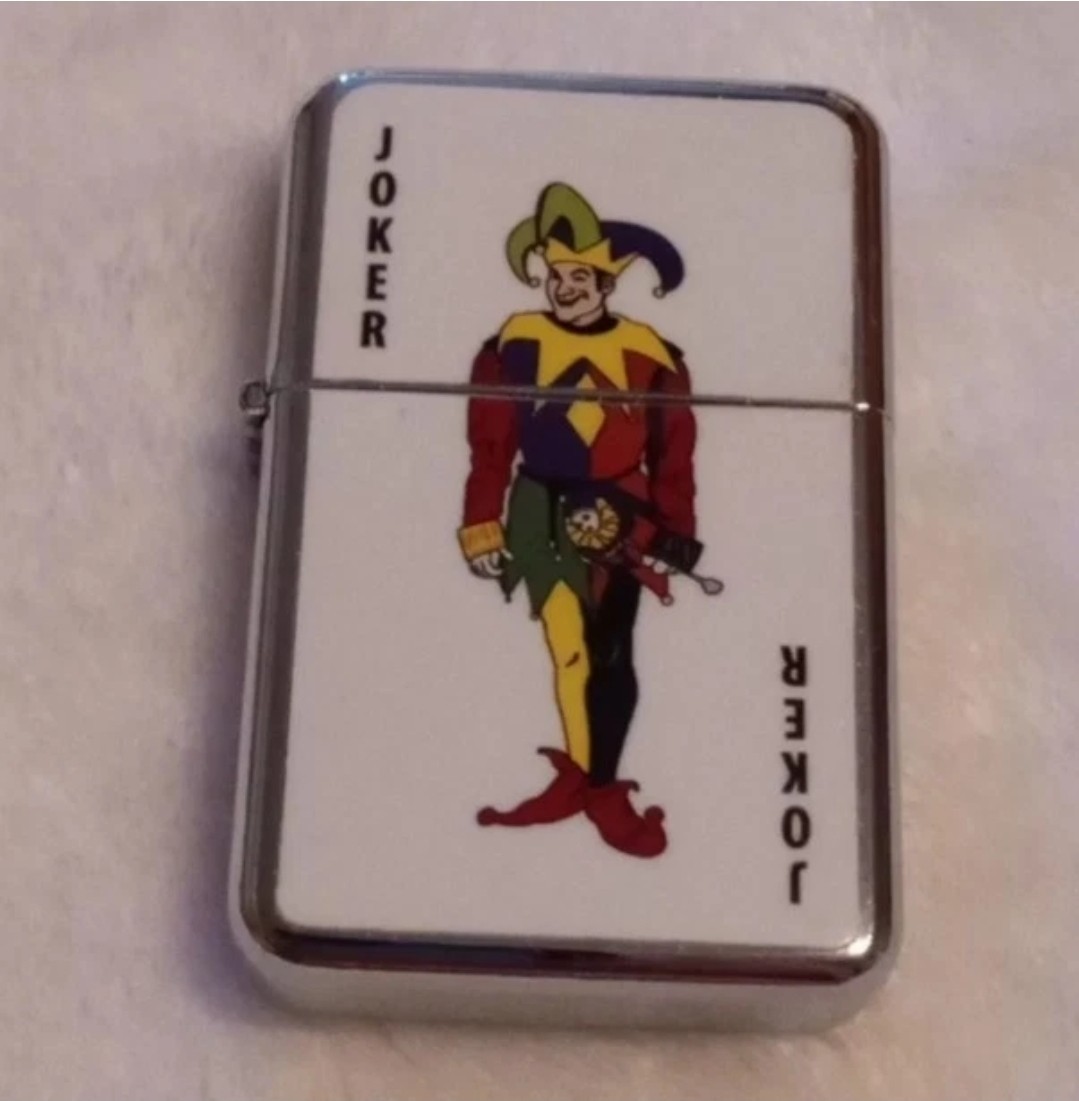 JOKER - VINTAGE - POCKET PETROL & WICK LIGHTER - COLLECTIBLE
