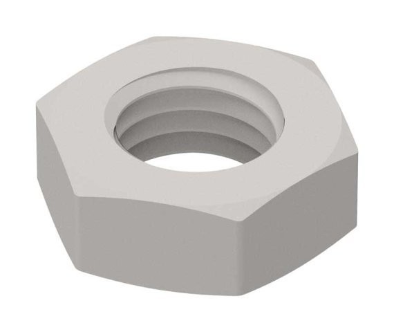Hex Nuts #10-24 x 1/8 in Nylon (100 Pieces)