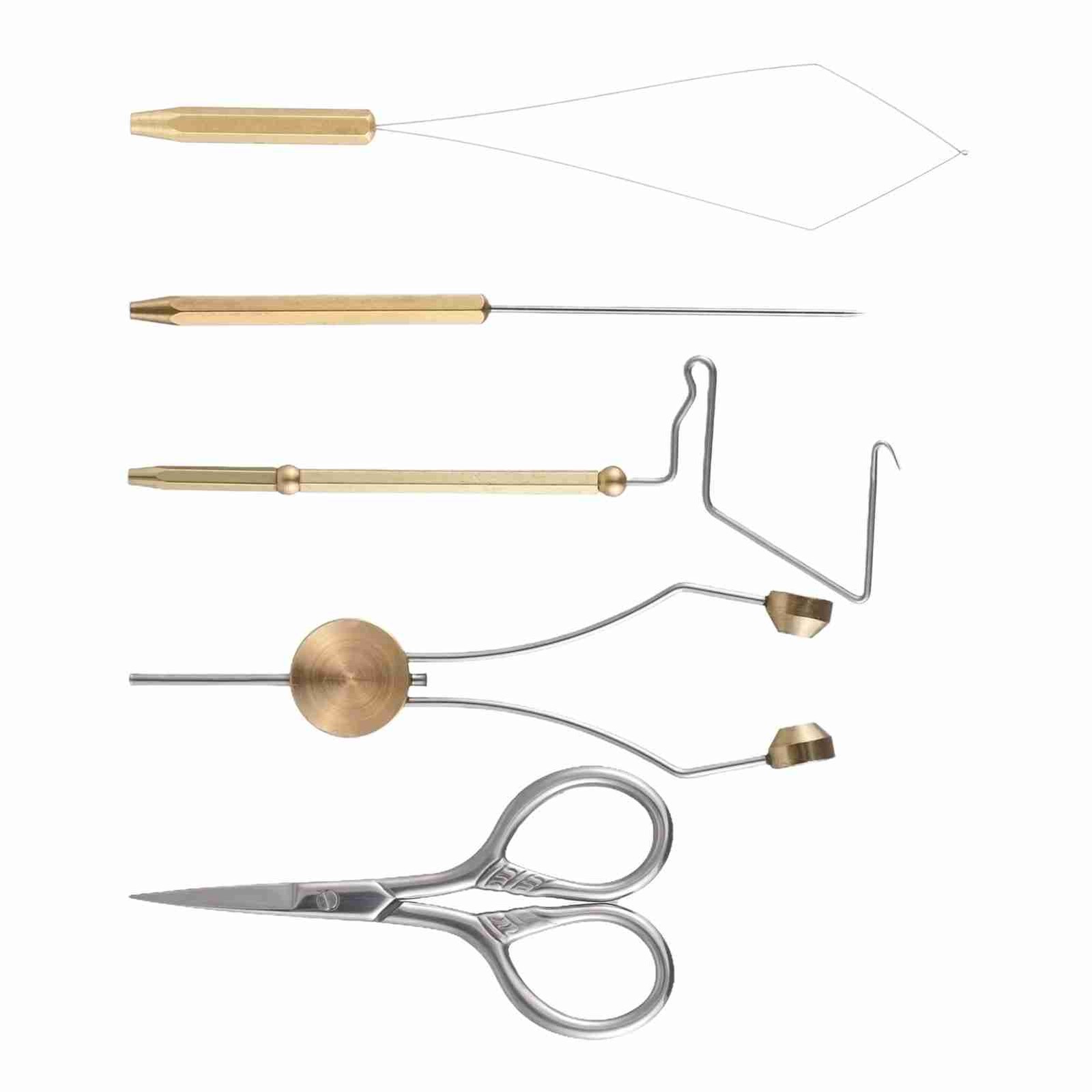 Fly Tying Tools Combo Kit Whip Finisher Bobbin Holder Bodkin Bobbin LNMS