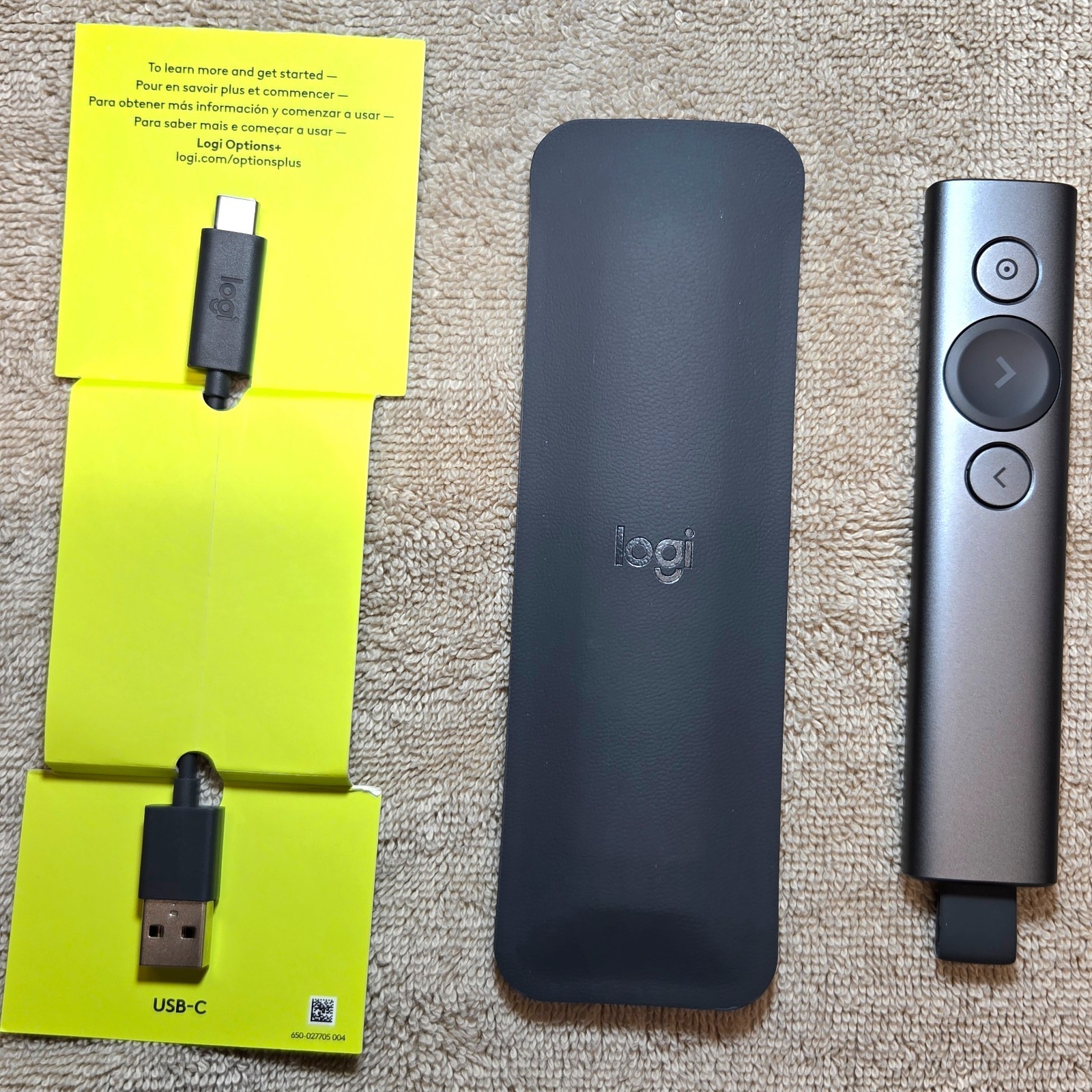 Logitech Spotlight Presentation Pointer Remote, 910-004654, Slate, Never Used
