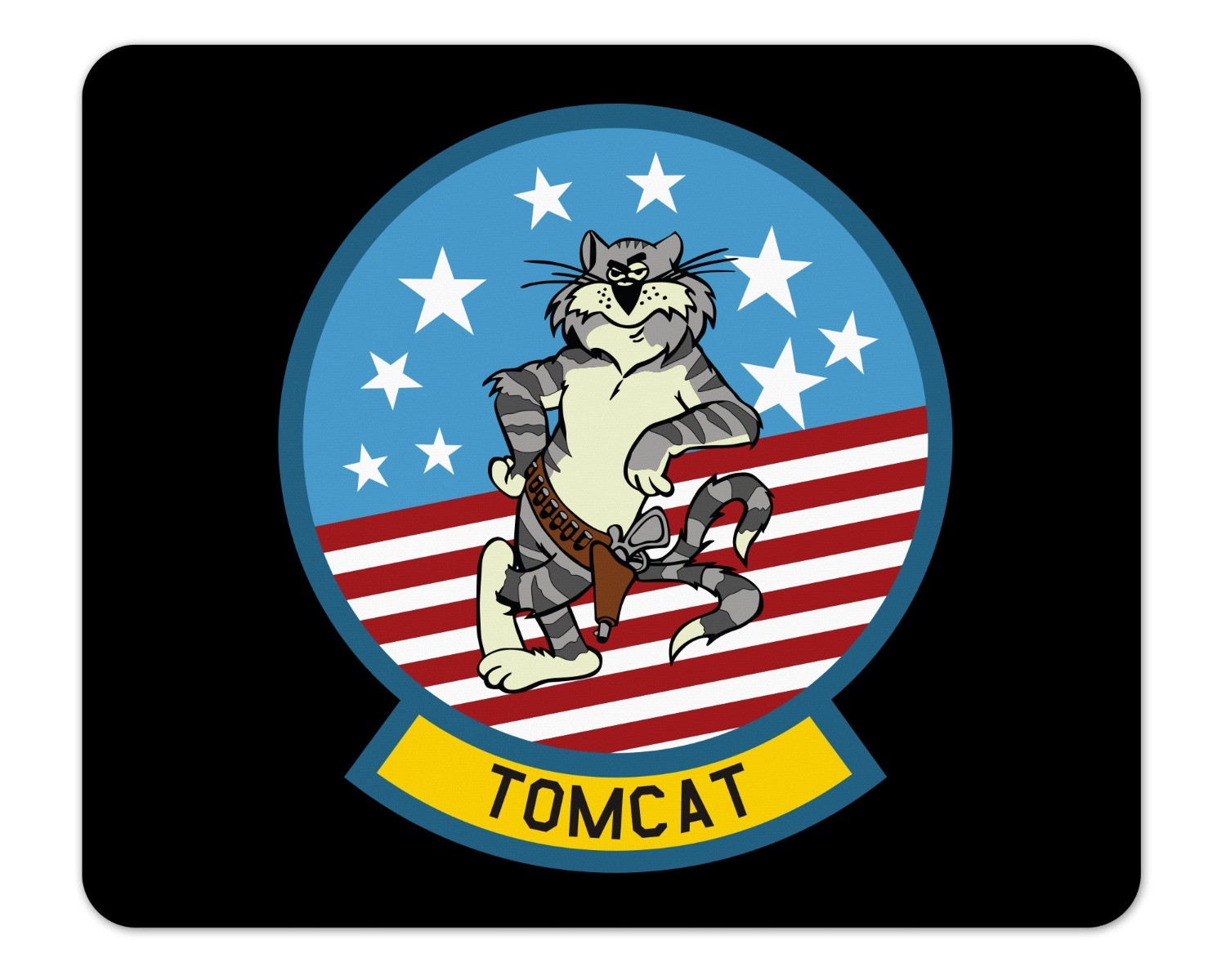 F-14 Tomcat Patch Design 1/8 Inch Thick Mouse Pad