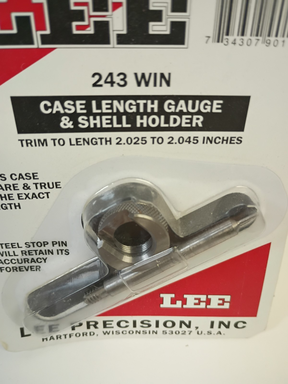 Lee 90119 243 Win Case Length Shell Holder