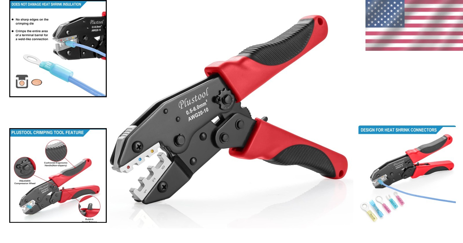 Versatile Ratcheting Electrical Crimping Tool - Perfect for Home and Auto Use