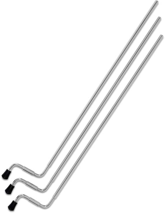 DW Long Aluminum Floor Tom Leg, 27" - Chrome (3 Pack)