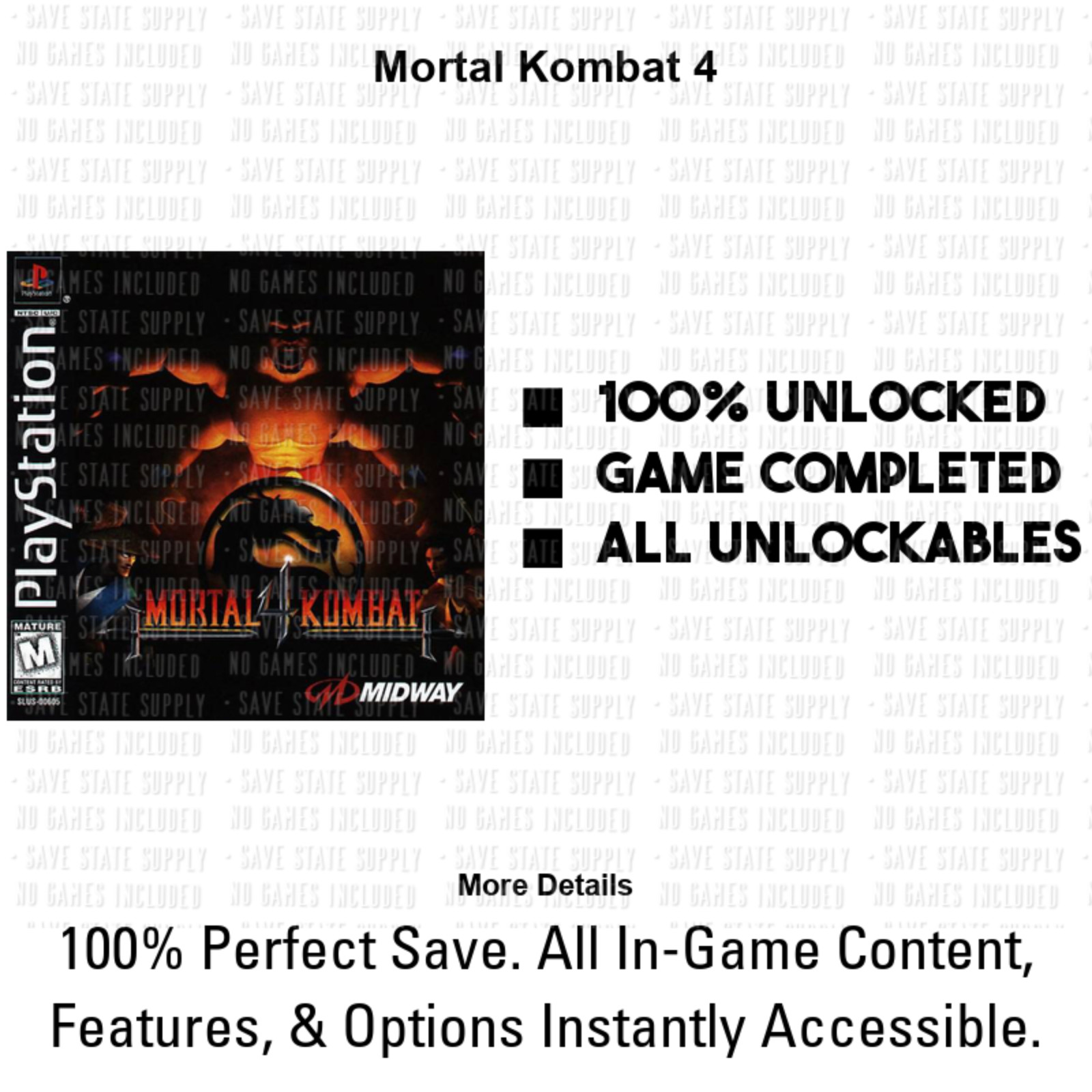 Mortal Kombat DC Alliance Monks Armageddon Deception PS2 PS3 Memory Card USB