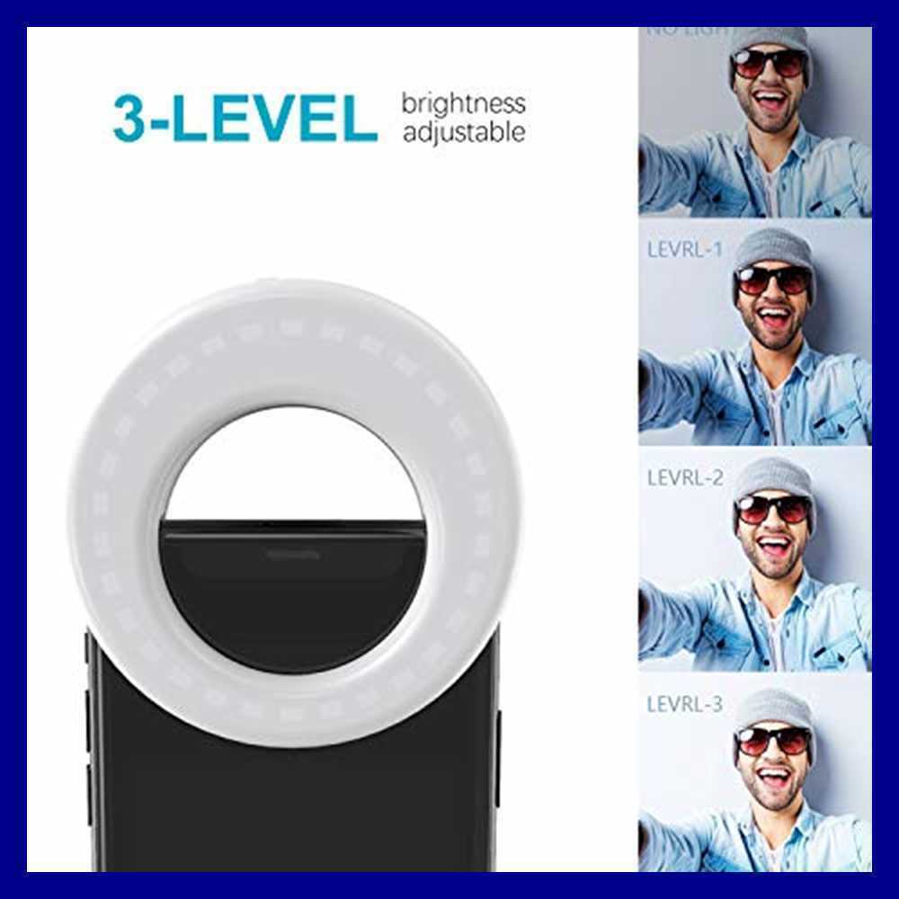 QIAYA Selfie Light Ring Lights LED Circle Cell Phone Laptop Camera WHITE NEW