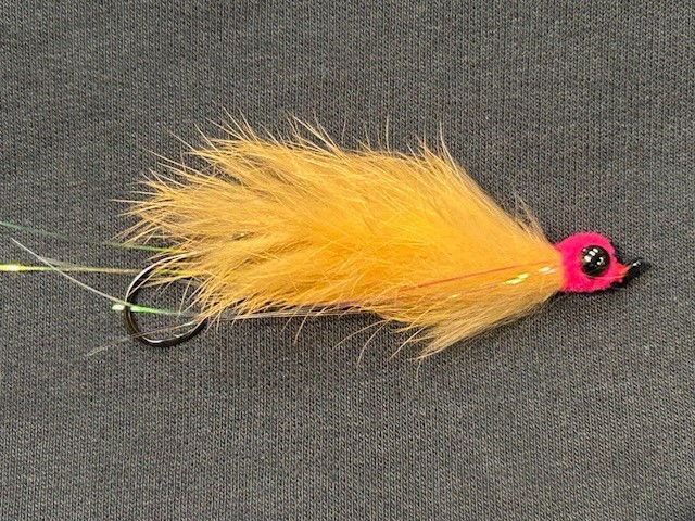 Articulated Hareball Leech Peach #2 Steelhead Salmon Fly Fishing Flies