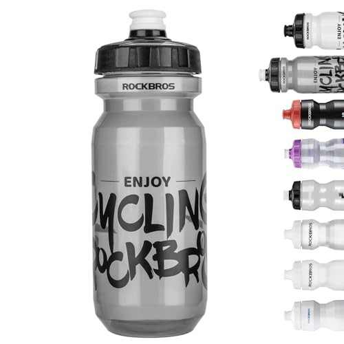 Cycling Water Bottle, 20-25oz Cycling 20oz Transparent Black 1 Pack