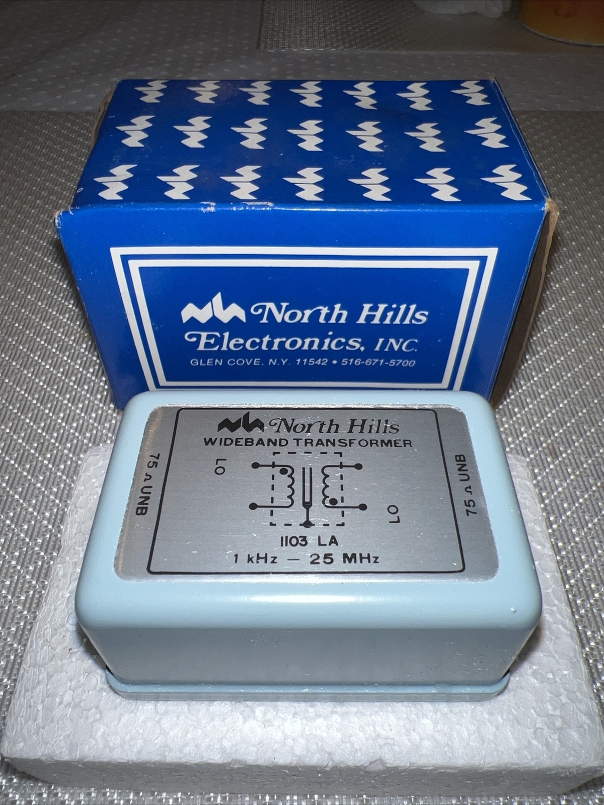North Hills 1103 LA  Wideband Transformer 1 Khz - 25Mhz  75 Ohm UNB New in Box