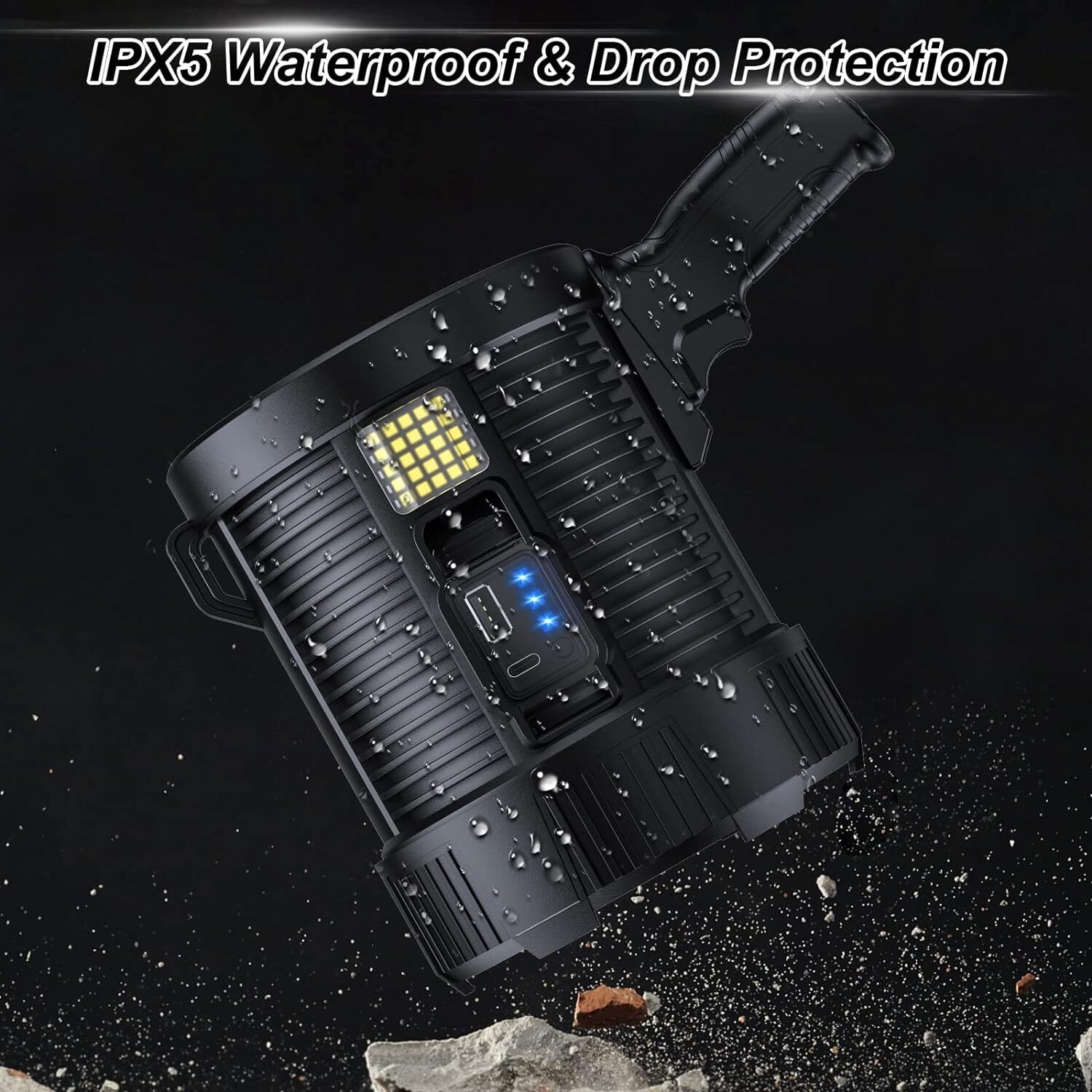 Rechargeable Spotlight Spot Lights Handheld 9000,000 lm Flashlight Lightweight