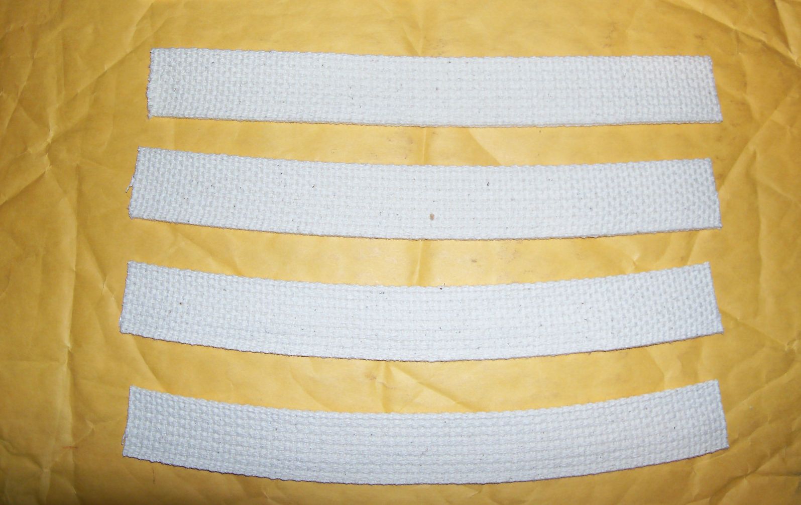 4 Flat Wicks for Oil Lamps 1, 3/4, 1/2, 5/8 & 1/4 Inch Wide USA cotton      1985