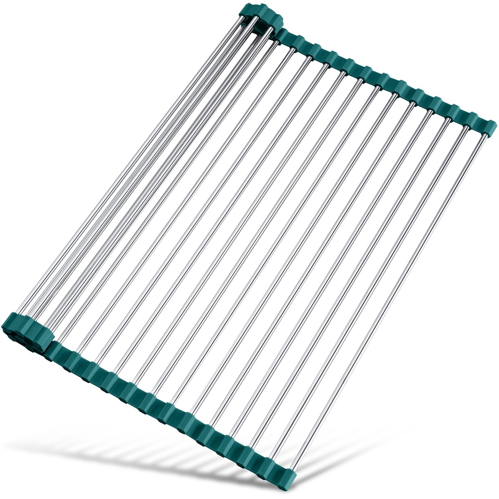 Tomorotec Stainless Steel Roll Up Dish Drying Rack, Foldable Over The Sink Ro...