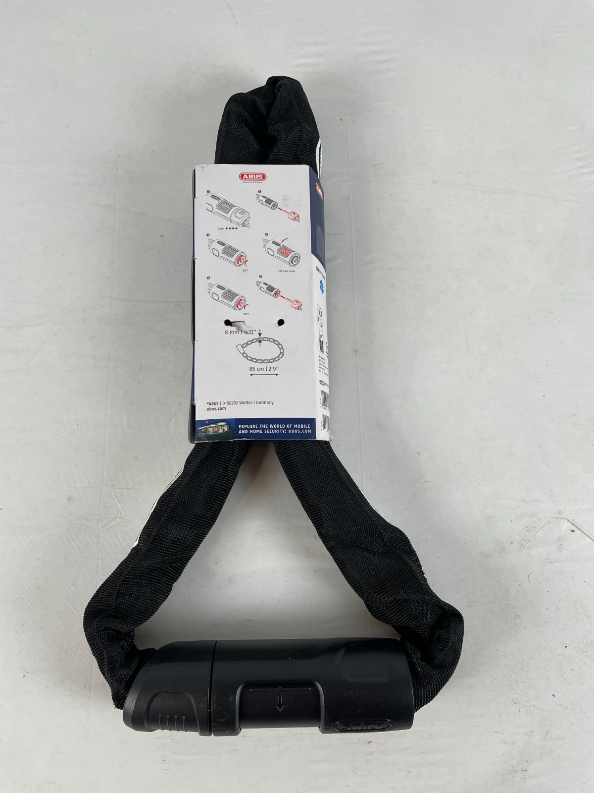 Abus 85cm Chain Bike Lock, Black