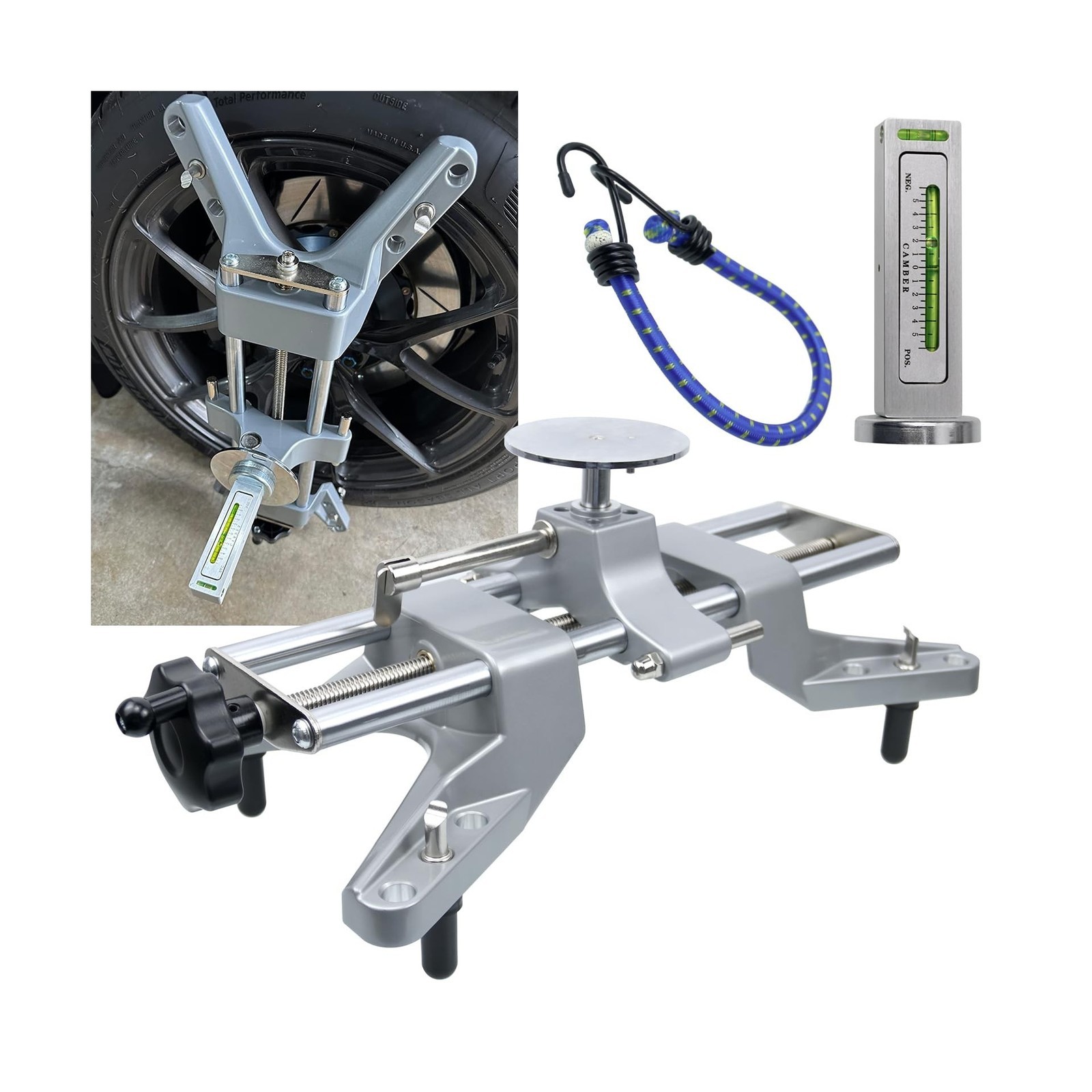 Wheel Alignment Tool - Camber - w/ Magnetic Adapter - For 11-25in
