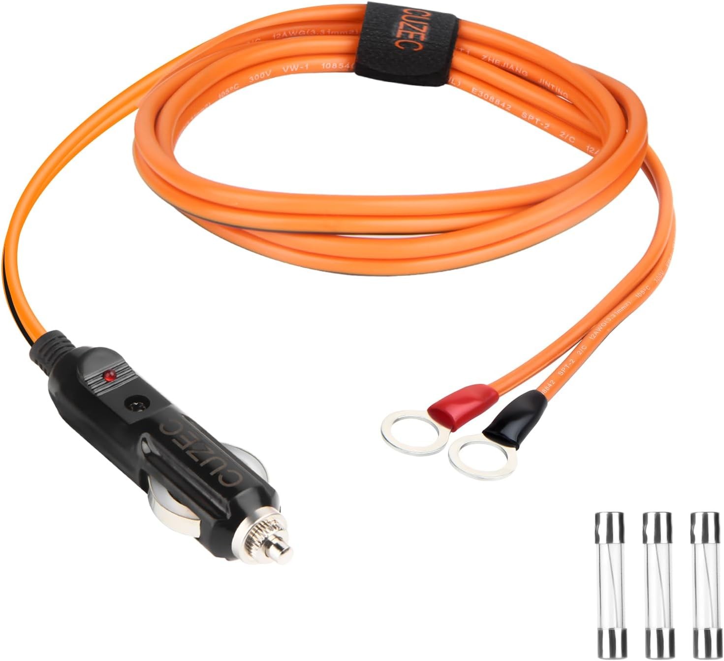 Heavy-Duty 12AWG 30A Male Plug Cigarette Lighter Adapter Power Su Size: 2.5 ft