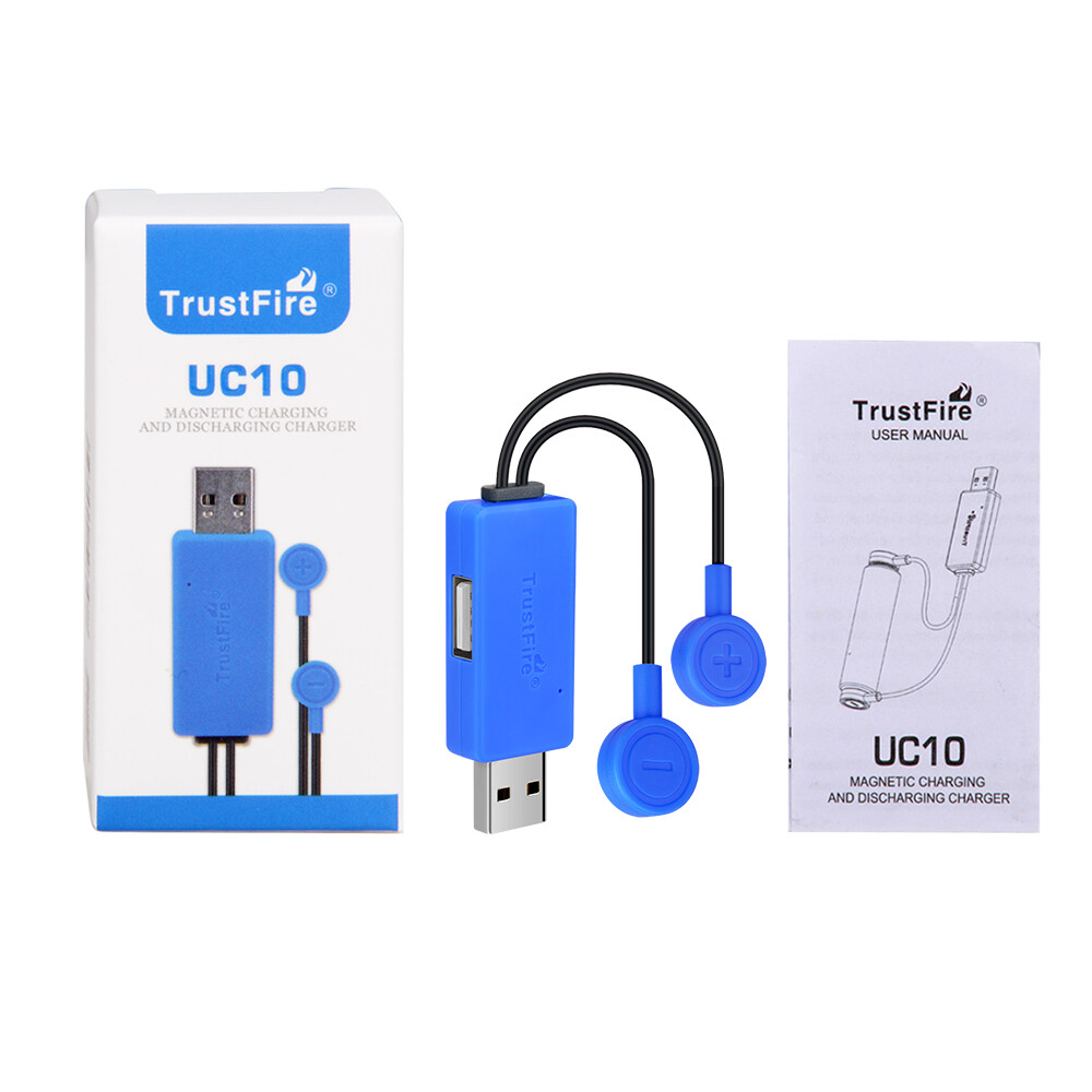 Magnetic USB Charger fr 16500/14500/26650/16340 Lithium Li-Ion Battery Universal