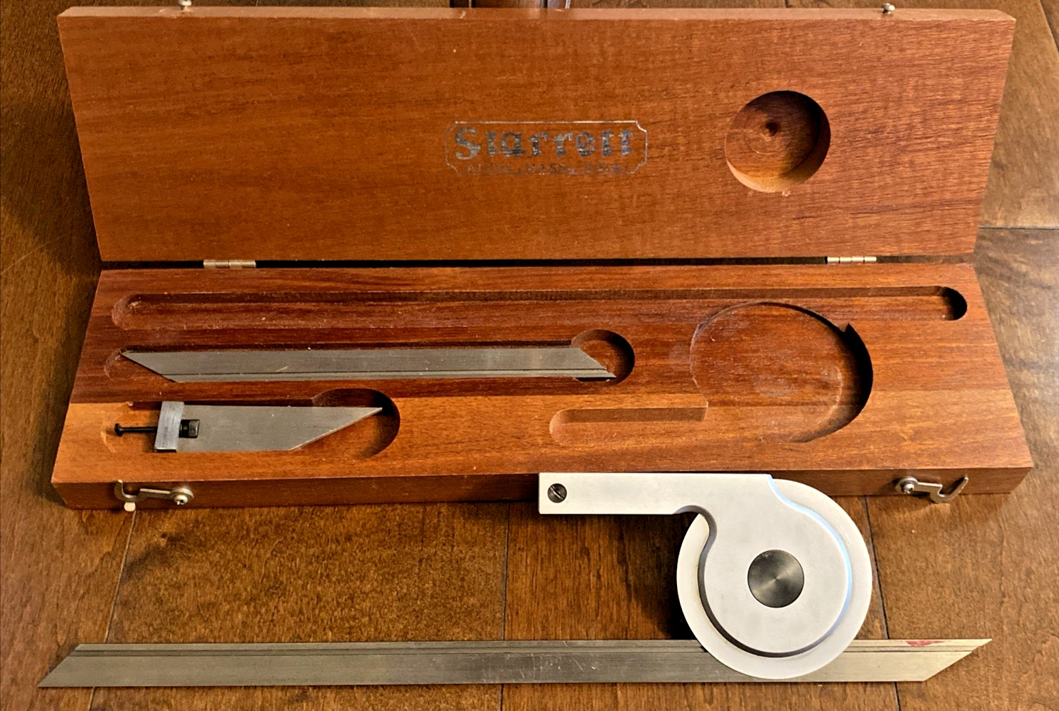 Starrett No. C359 Precision Universal Bevel Vernier Protractor, 7" & 12" Blades