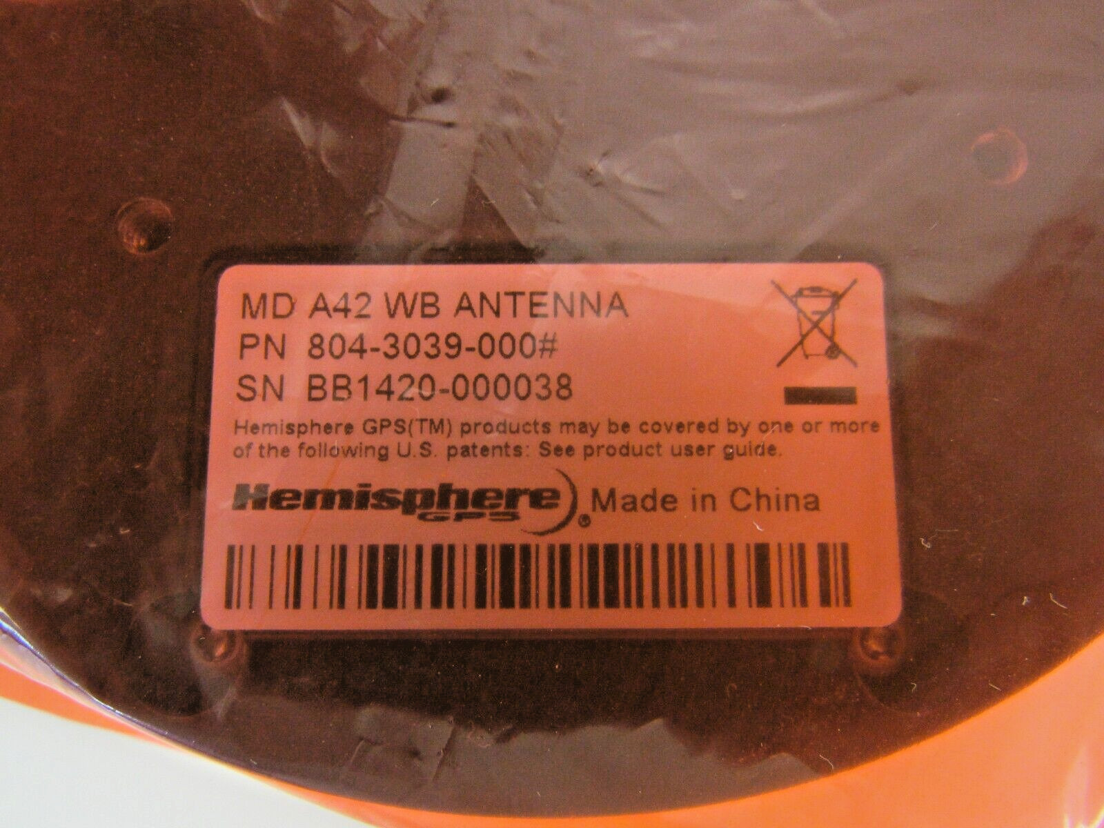 HEMISPHERE NEW A42 WB ANTENNA 804-3039-000 WH-1