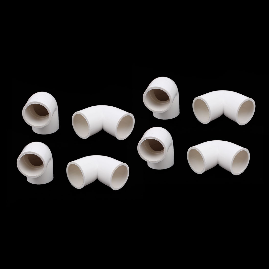 8 Pcs 25mm Dia 90 Degree Elbow Type PVC-U Pipe Connector Adapter Fitting White