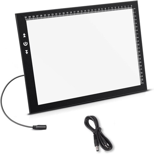 HSK 9”x13”LED Artist tracing Light Box Copy Table, 01 - 9”x13”, BLACK