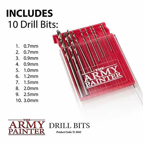 The Army Painter Drill Bit Set - 10 Small Drill Bits for Pin Vise Hand Drill ...