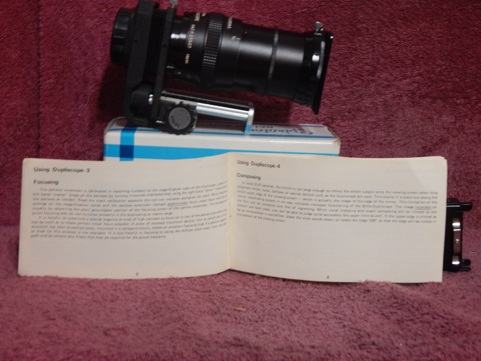 Spiratone Bellow-Dupliscope 518093 with Box & Manual